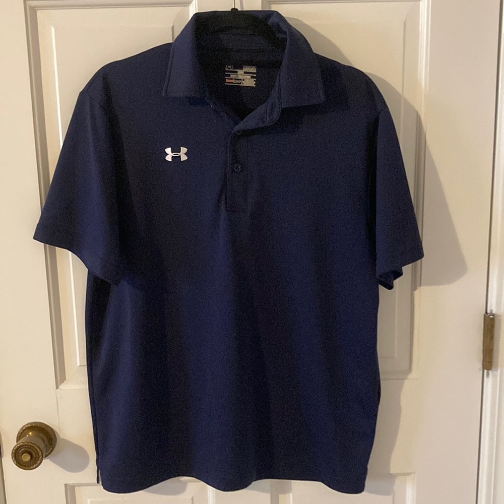 Men’s Under Armour Heatgear Polo, navy blue